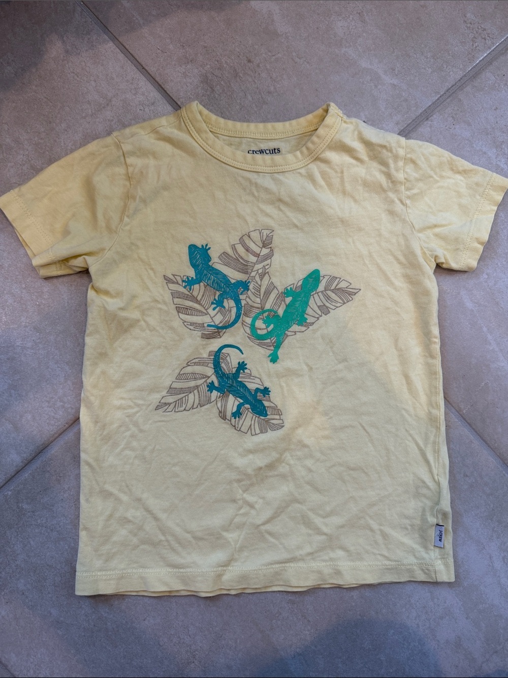 Crewcuts Glow Tee with Lizard Print